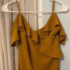 Glitter mustard yellow dress!👗✨🌞